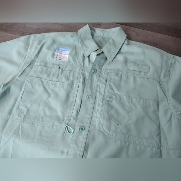 Reel Legends Saltwater II lichen green UPF 50 sun protection shirt - Picture 3 of 10